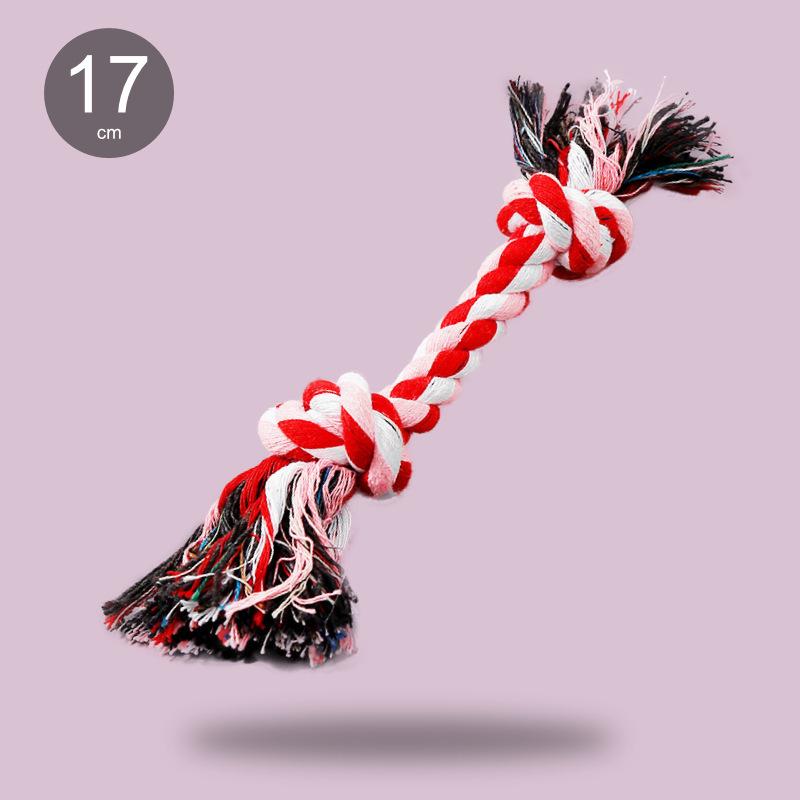 

Большая веревочная игрушка-узел для собак - Устойчивый к укусам прорезыватель для щенков и французских бульдогов - Зоотовар для развлечения питомца Random Color