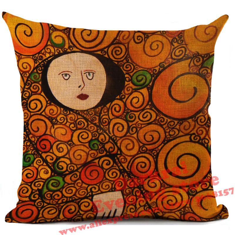 Mona Lisa Smile Art Cushion Cover Renaissance Oil Painting Style Decor Living Room Sofa Throw Pillows Home Decoration Pillowcase