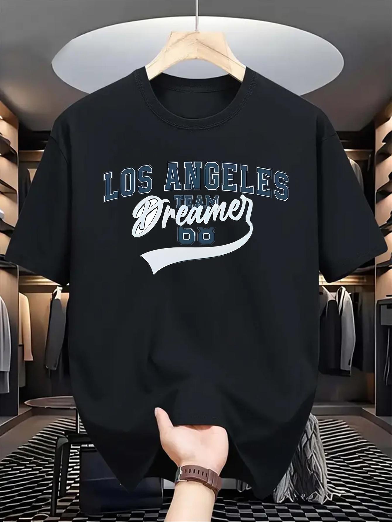 

Men S Casual Los Angeles Dreamer Print T-Shirt XL