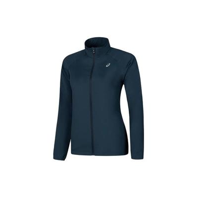 Logo Stand Collar Zip Comfort Casual Sports Long Sleeve Jacket Women Jacket Navy-Blue 2012D018-401