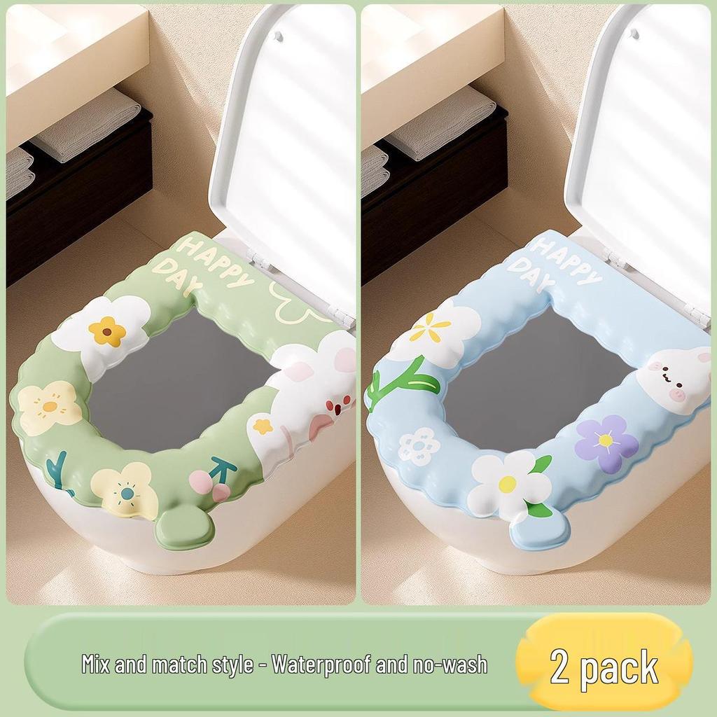 Waterproof High-Foam EVA Toilet Seat Cushion: Washable, Wipeable, Cute Winter Style