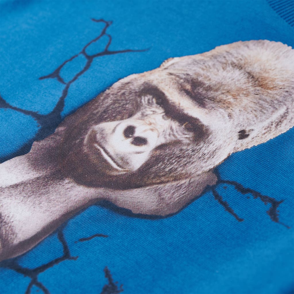 Kids Long Sleeve T Shirt In Petrol Blue Size 104