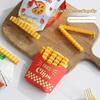 12PCS Food Safe French Fry Shaped Sealing Clips Reusable Snack Bag Clips for Kitchen Pantry Storage Organization
