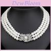 Water Diamond Geometric Necklace Earrings Bracelet Set For Bridal Party Accessories