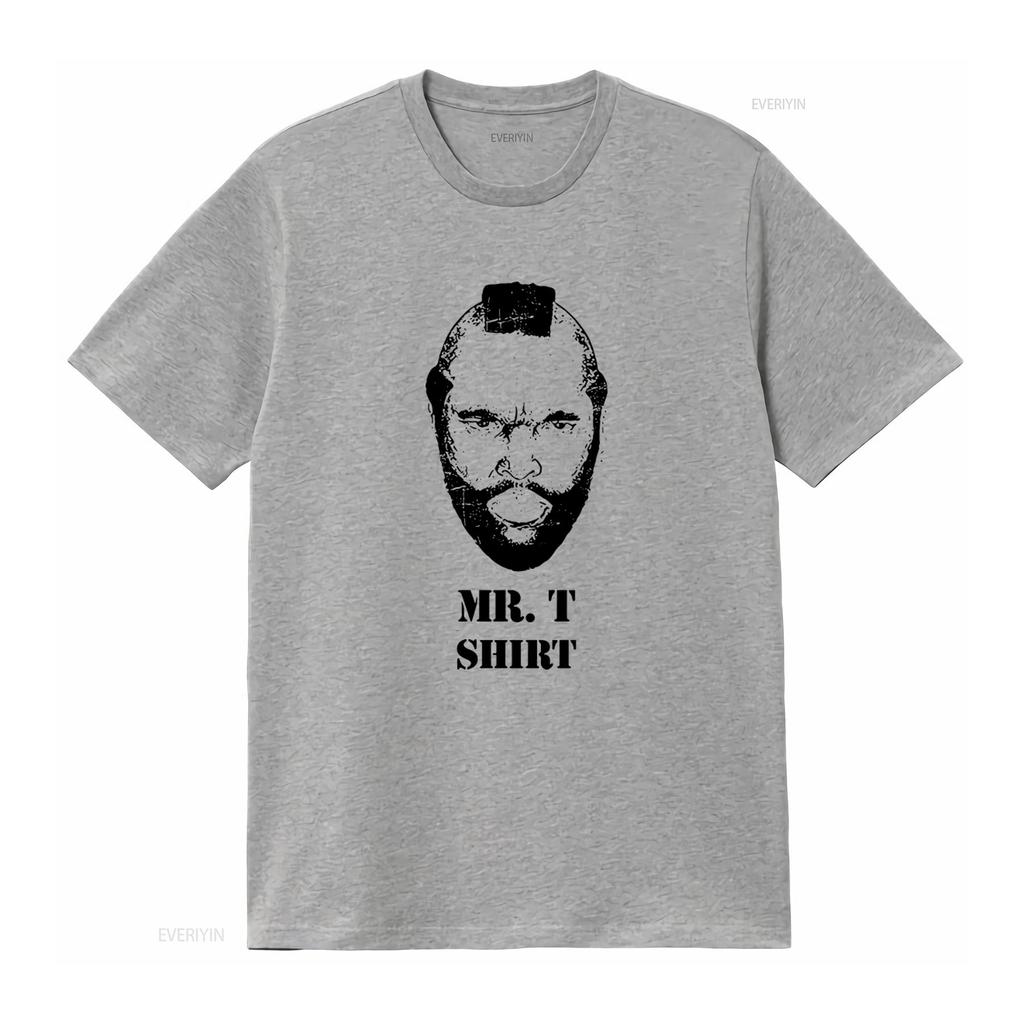 Mr T Print Shirt for Adults Stylish and Unique Design vintage Washed designer clothes graphic Unisex Comfortable Casual