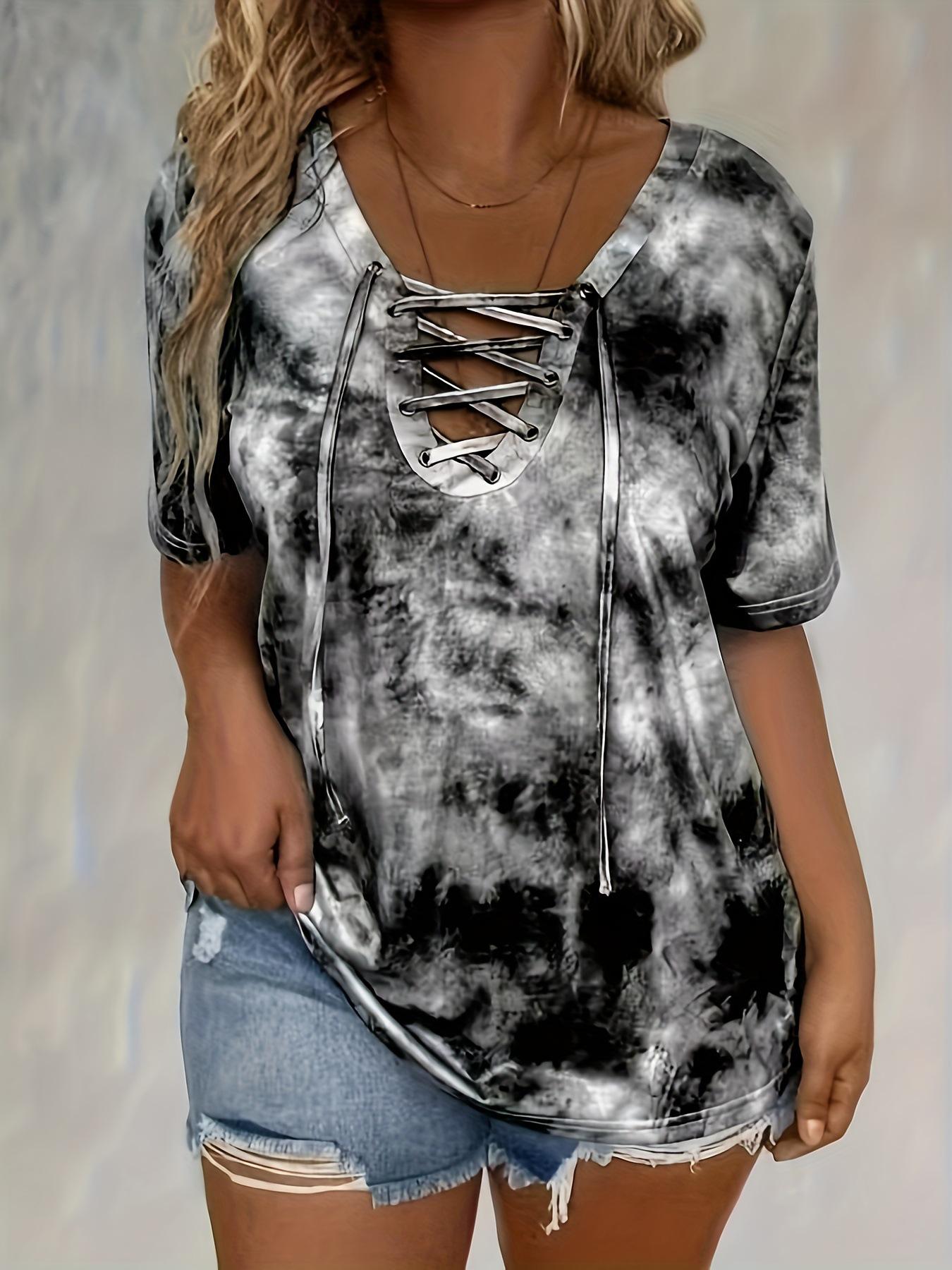 2026 Spring/Summer Women s Casual Drawstring Loose Top – European and American Style M