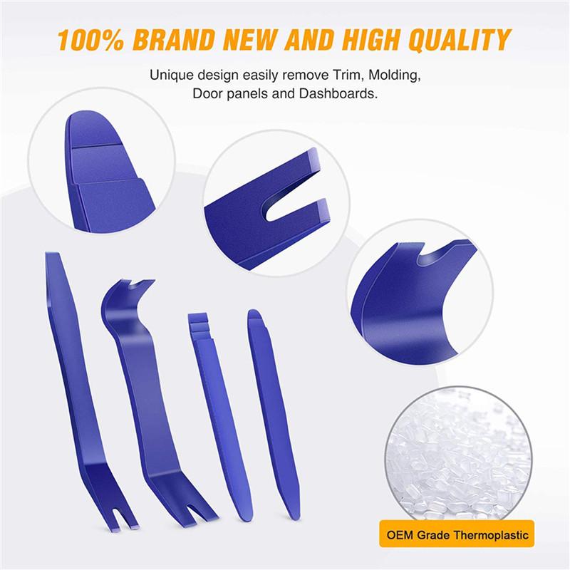 5Pcs/Set Auto Trim Removal Tool Kit Fastener Car Panel Door Window Tool Auto Clip Fastener Remover Pry Tool Clip Puller