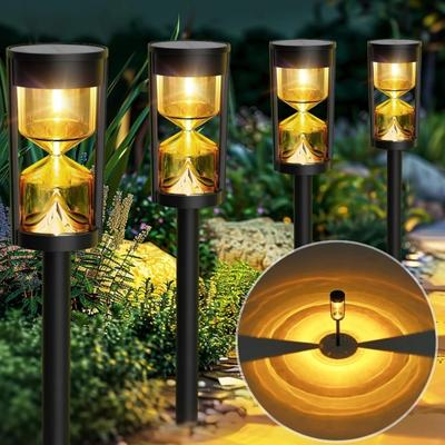 4 STÜCK Solarleuchten Außen Wasserdicht Solar Gartenleuchten Wegleuchten für Ihren Garten, Landschaft, Weg, Einfahrt, Gehweg Dekoration