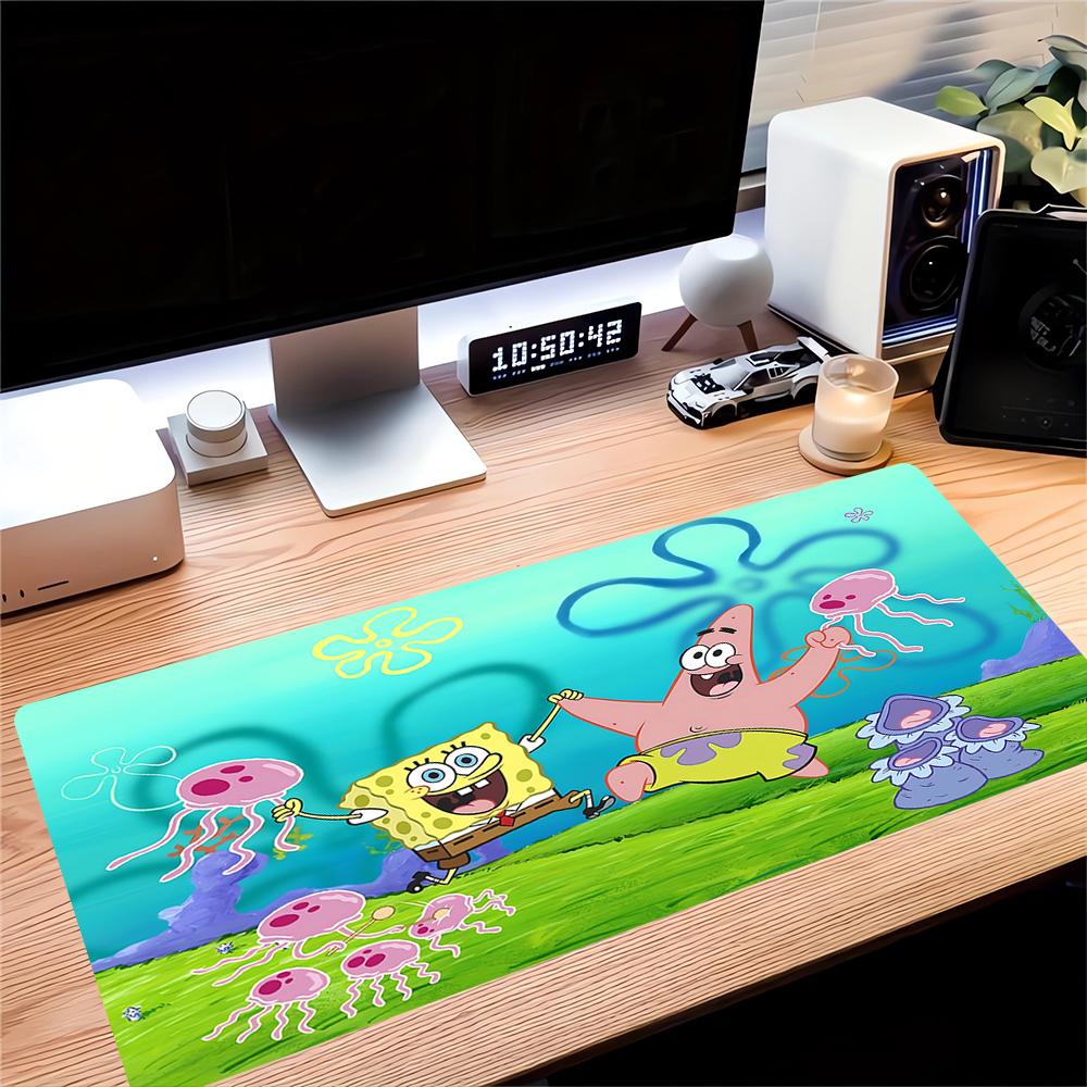 Spongebob Patrick'S Adventure Large Gaming Mouse Pad Nonslip Rubber Base Waterproof Desk Mat For Office Pc Laptop