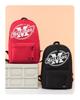 Black & White Colorblock Backpack: Cartoon Anime Design, Unisex Student Schoolbag, Outdoor Travel & Laptop Bag