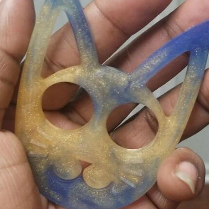 Super Glossy for Cat Keychain Resin Mold Handmade Jewelry Pendant Resin Casting Mold DIY Crafts Silicone Mould UV Epoxy