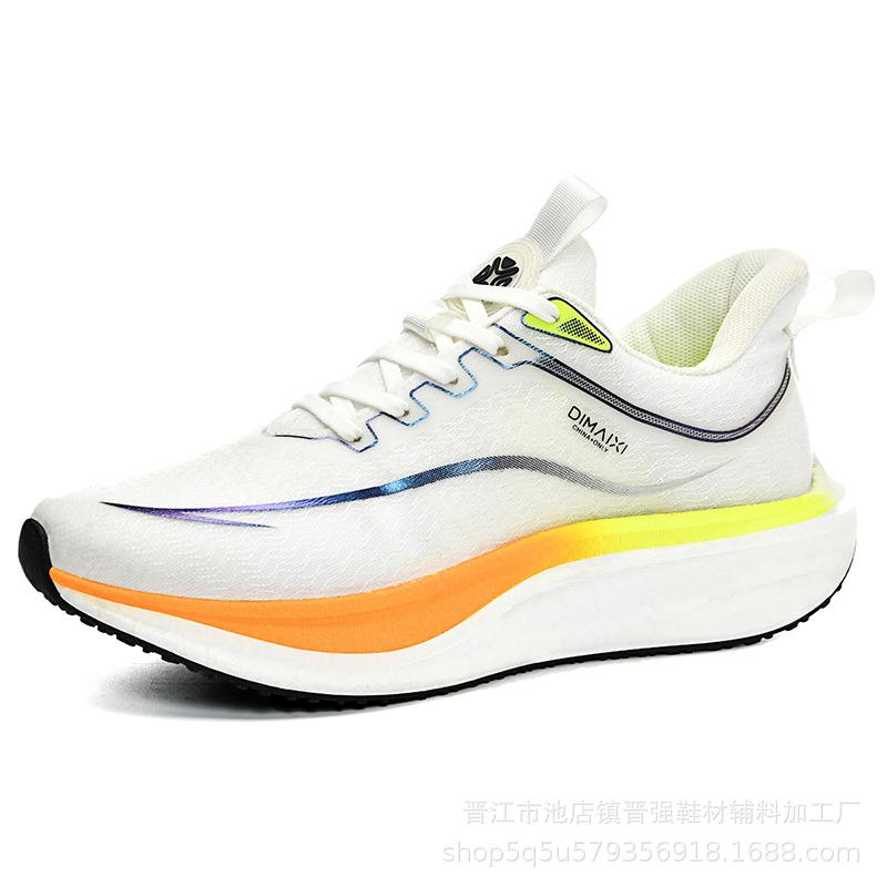 

Кроссовки модные новые дышащие сетчатые спортивные тренировочные кроссовки высокого качества ультралегкие амортизирующие светящиеся кроссовки для бега 44 белый