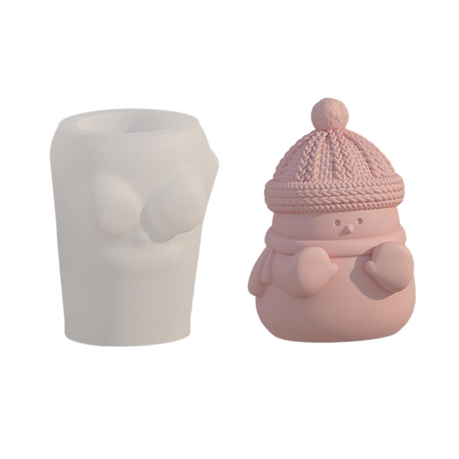 

Форма для литья из смолы, 3D-формы для фигурок снеговиков, универсальная форма для ароматерапевтических свечей, восковая форма для свечей для изготовления фигурок 1