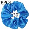 6pcs/lot Hair Scrunchies Bands Scrunchy Ties Ropes Ponytail Holder for Women or Girls Accessories Satin Headwear Solid Color Set