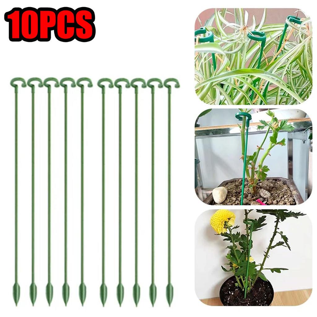 10Pcs Plant Supports Stakes Flower Stand Sticks Reusable Plant Clips Bonsai Fixing Tool Flower Grow Holder Garden Decor Supplies