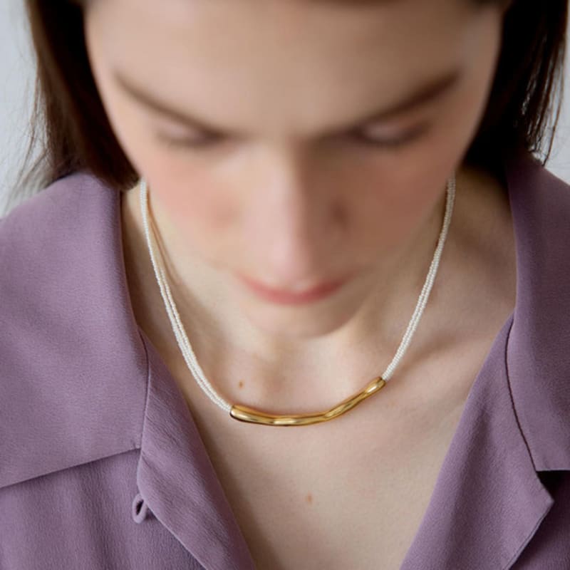 

RER Pearl Trois Necklace white