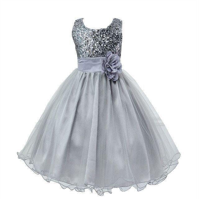 Baby Girl Dress Girl Clothing Flower Sequins Dress For Christmas Halloween Brithday Party Wedding Princess Dress Christmas