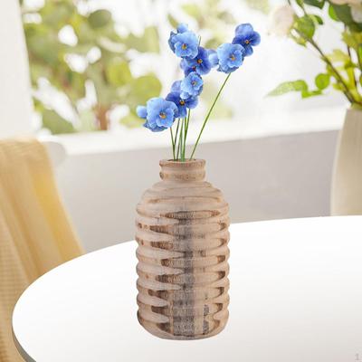 Farmhouse Wood Vase Flower Holder Centerpieces Decoration Dried Decorative for