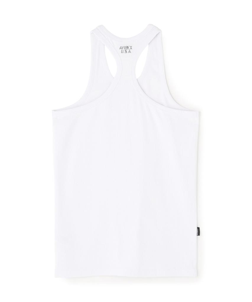AVIREX DAILY RIB TANK TOP 6143503 L Size 001 White