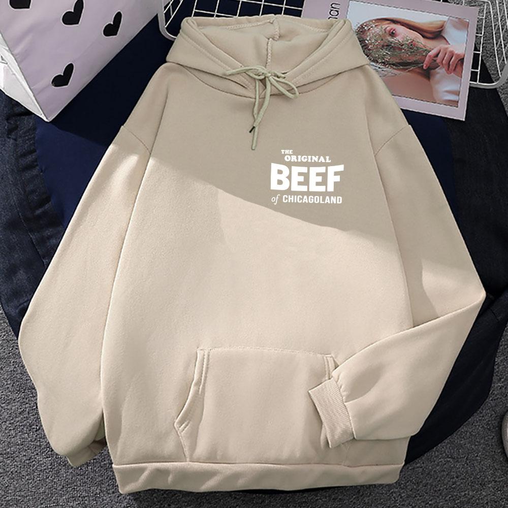The Bear TV Series Graphic Hoodies The Original Beef of Chicagoland Letter Printing Sweatshirts Long Sleeve Winter Pullovers