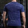 Herren Eisseide Sport T-Shirt Dry Fit Atmungsaktiv Dünn Rundhals Shirts Tops Fitness Laufen Kurzarm Elastizität Trainingsanzug