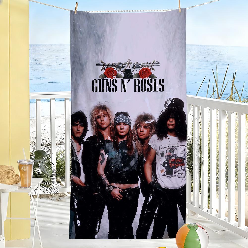 Rock band G-Guns N R-Roses Towel Drying Bath Towel Applicable To Light Swimming Camping Yoga Beach Out