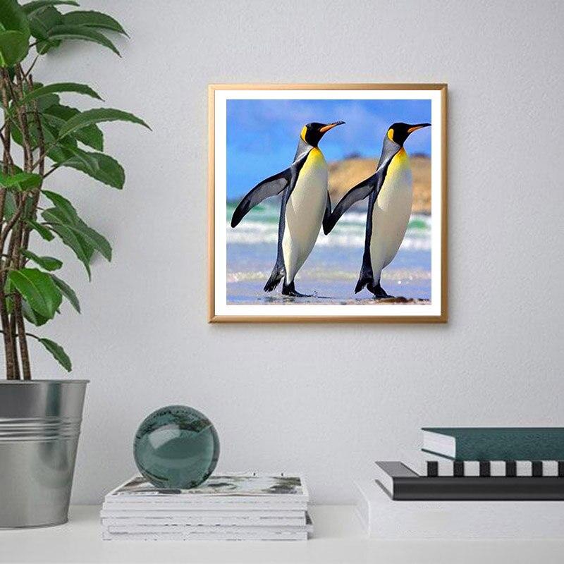 Full Round 5D Diamond Painting Cute Penguins DIY Diamond Mosaic Animal Embroidery Picture of Rhinestones Home Decoration