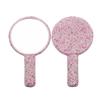 High-Quality Heart-Shaped Crystal Handle Rhinestone Makeup Mirror