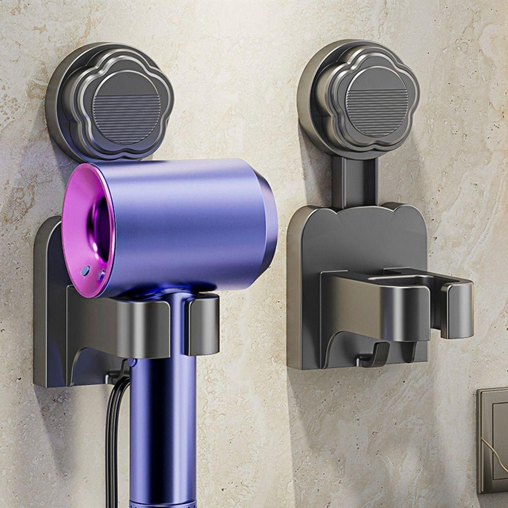 2Pcs Punch-Free Blow Dryer Hanger Wall Mounted Air Blower Storage Bracket  for Home