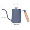 Coffee Pour Over Kettle 600ml Gooseneck Vent Hole Wooden Handle Food Grade Stainless Steel Ergonomic Gooseneck Kettle