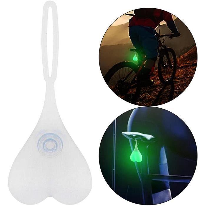 Feu arrière de vélo - Coeur - Silicone étanche - 2 modes - Rouge - Mixte