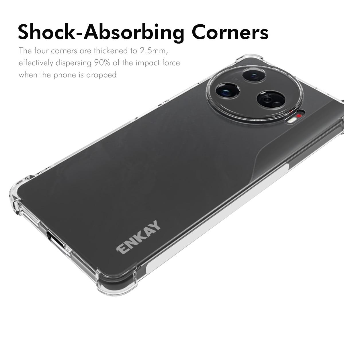 

ENKAY HAT PRINCE For TECNO Camon 30 Pro 5G Case Clear TPU Phone Cover Reinforced Corners A
