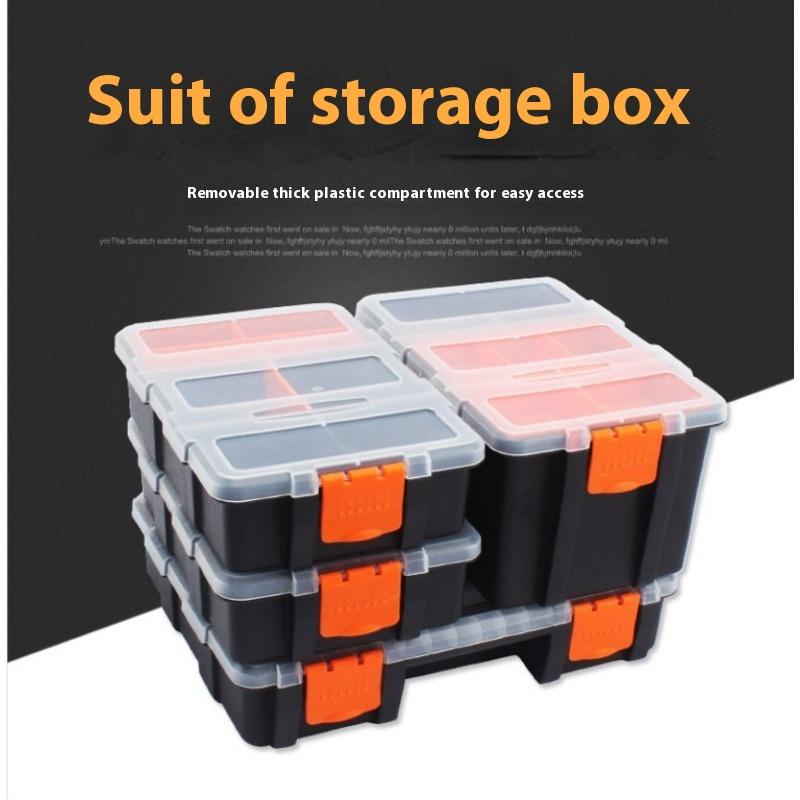 Storage Box Electronic Component Grid Screw Parts Partition Parts Box Garage Repair Organizer Tool Multi-Toolbox Hardware