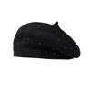 Soft Winter Woolen Beanie Elastic French Style Cap Plush Thermal Headwear Knit Beret Hat  Students