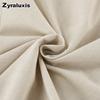 French Beige Cotton Linen Halter Ruffled High Waist Dress Summer New Long Skirt Women