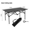 Portable Metal Roll-Up Folding Table for Camping, Picnic, and BBQ
