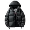 2026 Winter High-End Men's White Goose Down Jacket: Thickened Hooded Casual Outerwear
