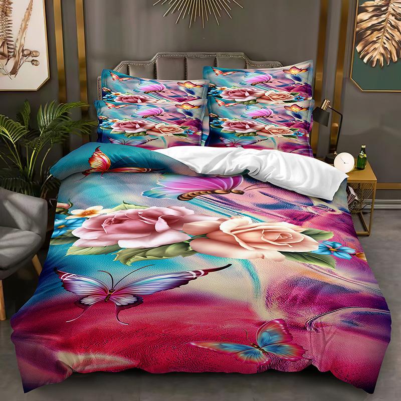 Fashion Technology Printing, 3D Digital Printing, Bedding, Duvet Covers, Pillowcases, Three-piece Sets