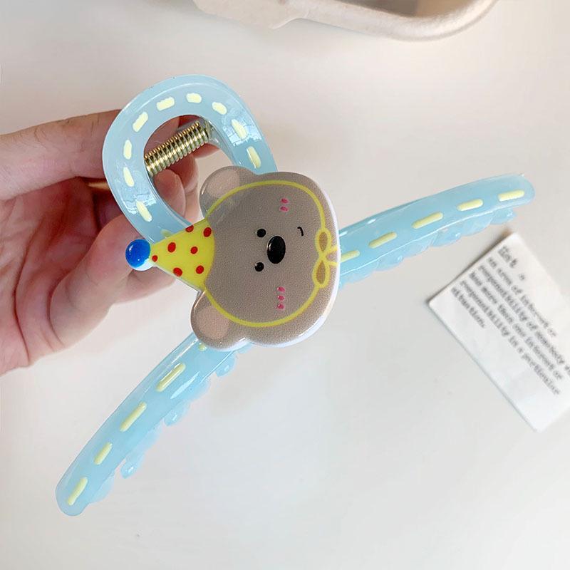 Dachshund Puppy Acrylic Hair Claw: Cute Cartoon Shark Clip for Thick Hair