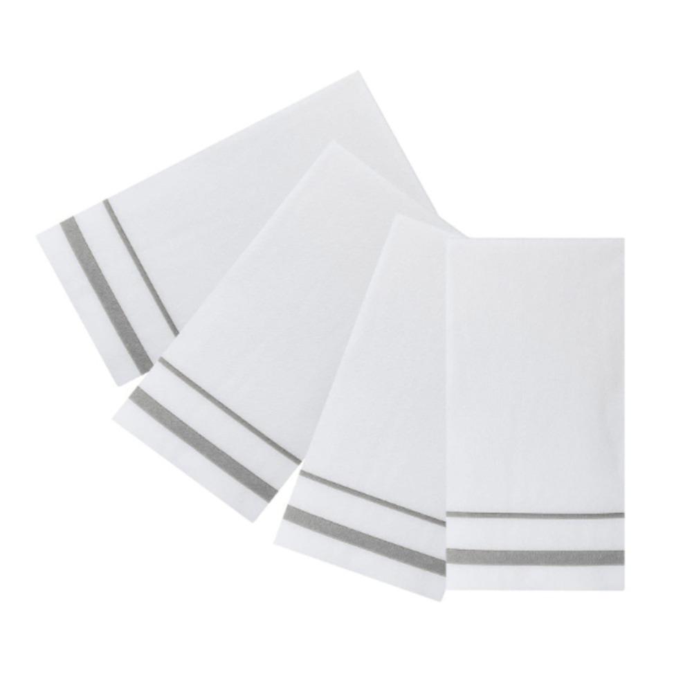 

50 Piece Striped Print Disposable Serviette Dust-free Paper Table Towel Hotel срібний