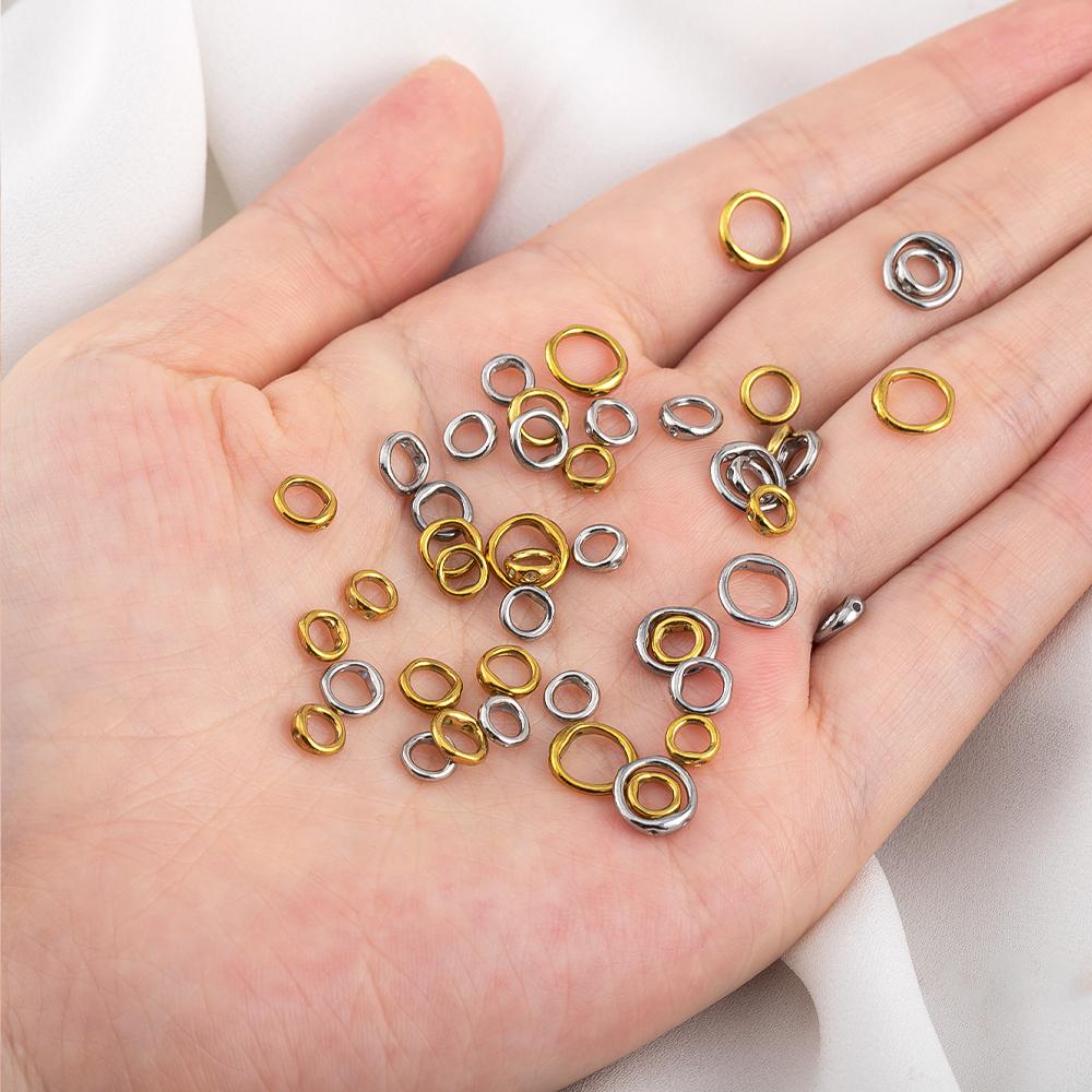 10pcs 20pcs PVD Stainless Steel Clasps Beading Supplies 5 6 8 Mm Necklace End Connectors Hooks Jewelry Bracelet Making No Fade
