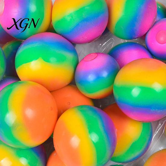 Slow Rebound Stress Ball Rainbow Squeeze Toy Rising Relief Colorful Flour Home Office Desk Decompression Tool
