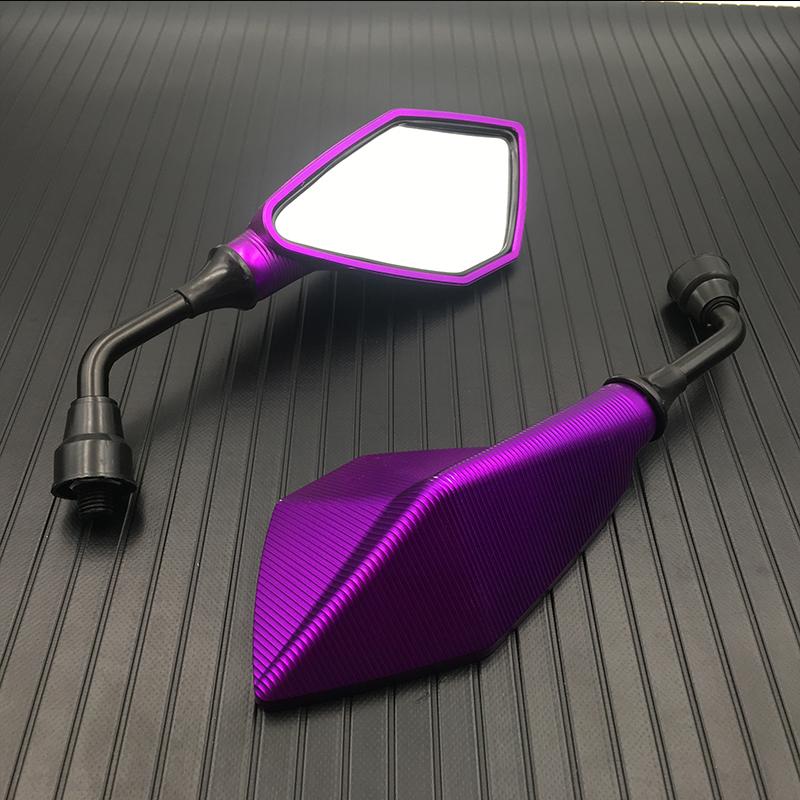 1Pair Motorcycle Rearview Mirror Scooter Motocross Rearview Mirrors Electrombile Back Side Convex Mirror 10mm