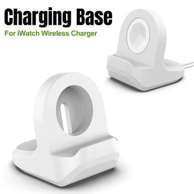 Silicone Watch Wireless Charger Stand Protective Cover For Apple Watch iWatch Desktop Chaeging Base Holder For Home Office Use