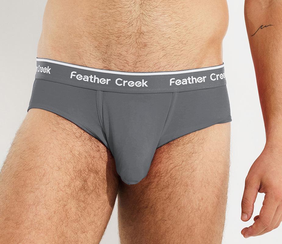 Ανδρικό εσώρουχο boxer με θήκη σε σχήμα U: Σέξι, Λεπτό, Τετράγωνο Σχέδιο με Μεγάλη Μπροστινή Θήκη