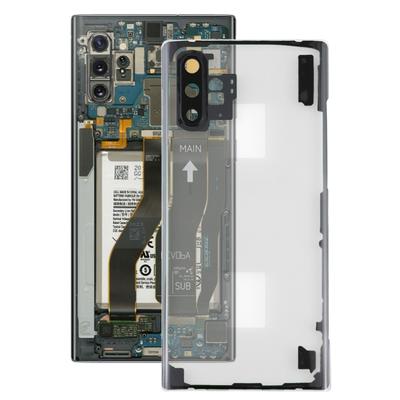 Pre Samsung Galaxy Note 10+ N975 N9750 Priehľadný zadný kryt batérie s krytom objektívu fotoaparátu (Transparentné)