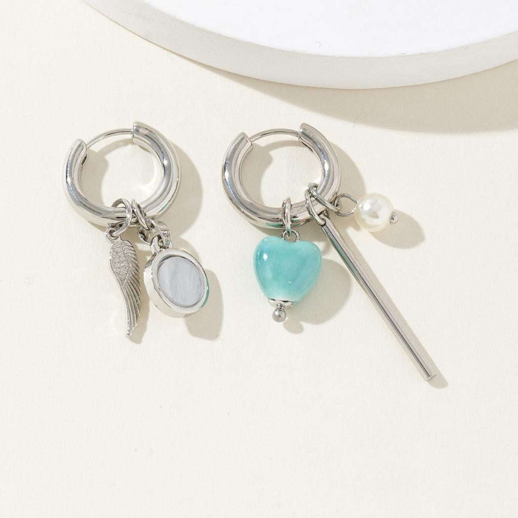 Punk Statement Ear Cuff Clip Earrings for Women Silver Color Crystal Angel Wings Dangle Earrings Wedding Party Trendy Jewelry