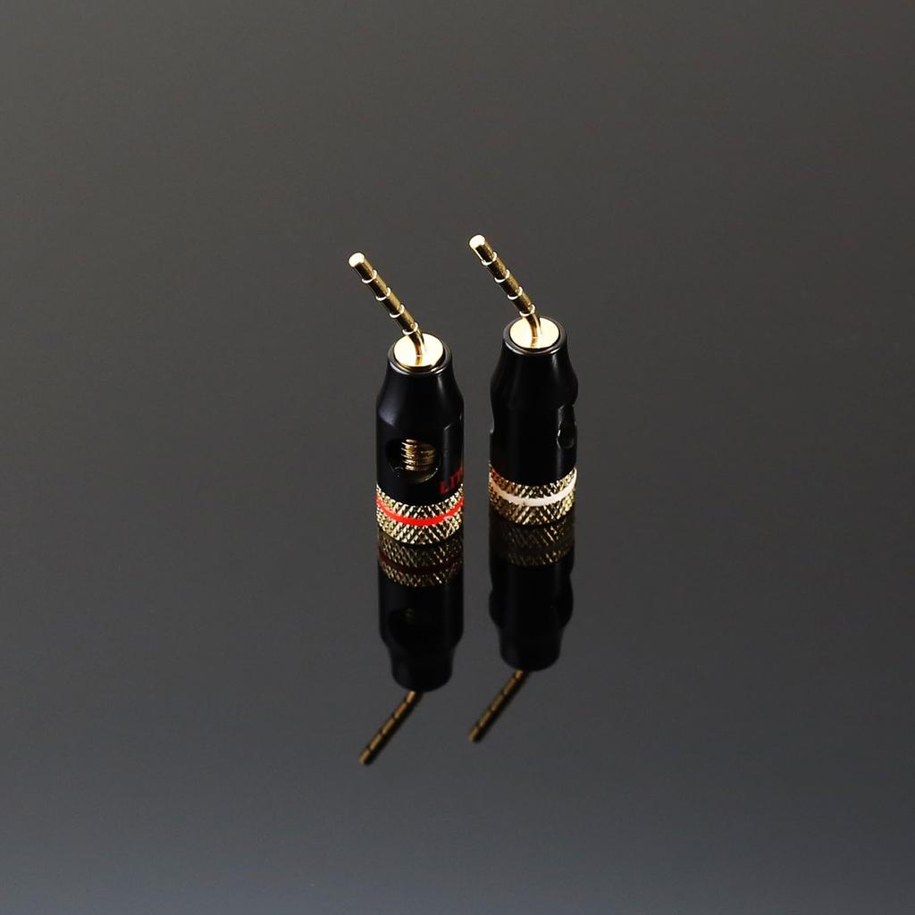No-brand product Speaker Terminal Conversion Set of Pure 24K Gold Compatible with Banana Aluminum Audio Connector [Kawaki] Plug, 4, Copper, Plated, Pl