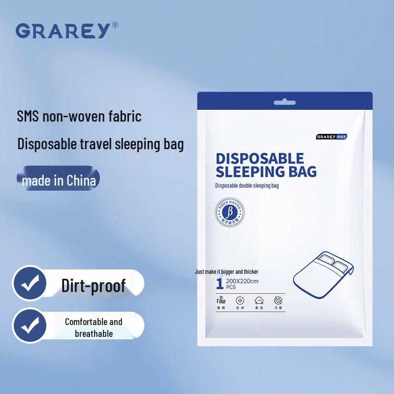 GRAREY Enlarged Disposable Double Travel Sleeping Bag