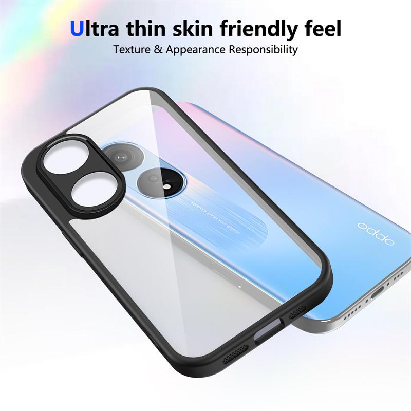 OPPO A1 Pro 5G PHQ110 Case Shockproof Silicone Bumper Clear Back Hard Cover Matte Phone Case for OPPO A1 Pro A1Pro OppoA1Pro 5G